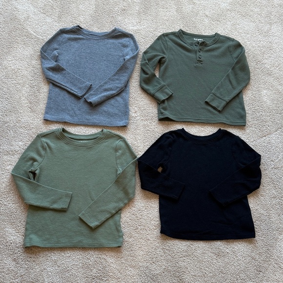 Old Navy Other - 5T Old Navy Kids Long Sleeve Tee Set - Blue, Green, Black
